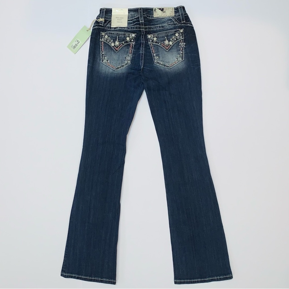 Miss Me Women’s Mid-Rise Bootcut Blue Denim Jeans-Size 26 New